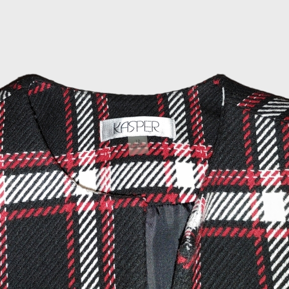 Vintage Womens Checkered Coat by Kasper - Picture 3 of 3